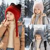 Keep Warm Children Knitted Hat Cute Cat Ear Plush Warm Hat Cute Ear Protection Hat Boy Girl