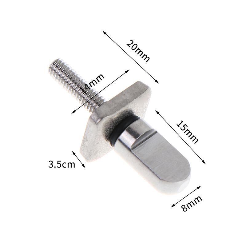 Stainless Steel Surfboard Fin Screw M4 Surf Fin Bolts Longboard Sliding Fin Screws Single Fin Nails Replacing Screws Square Nut