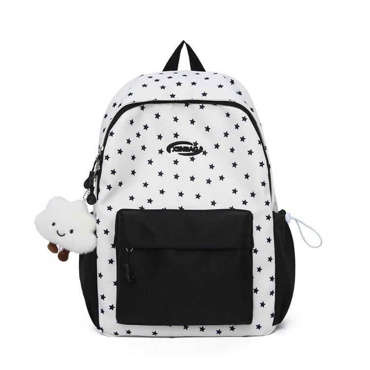 Schoolbag, Japanese INS Style New Color-Block Cute School Bag, Women's Korean Trendy Versatile Backpack, Lightweight Travel Backpack