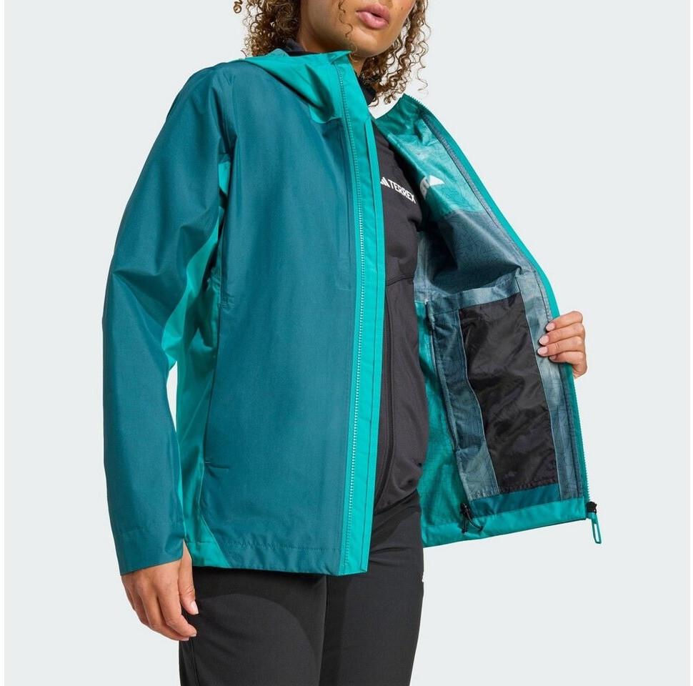 Adidas Terrex Multi 2.5L RAIN.RDY Rain Jacket Mystery Green Pure Teal (JL9822)