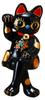 Sun Art Good Luck Goods [Increase Your Luck] Lucky Cat Figurine, Large, Black, SAN751
