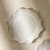 French Relief Plate, Dessert Plate, Snowflake Special-Shaped Plate, Household Ceramic Vegetable Plate, Tableware Plate, Western Food Plate.