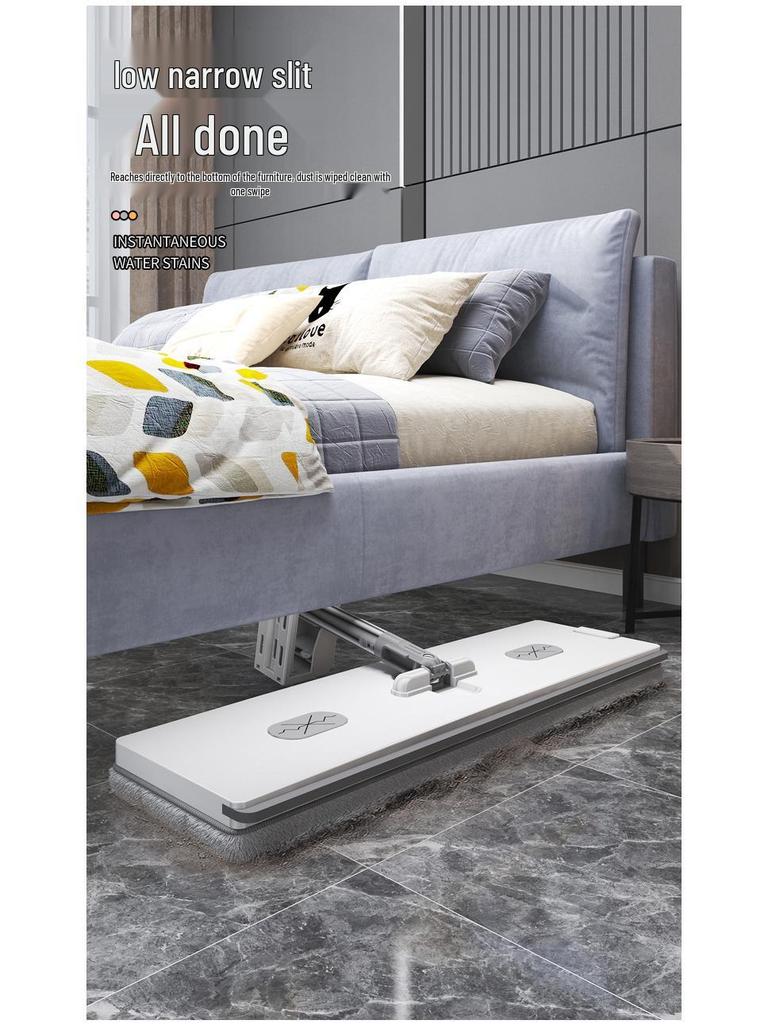 2023 Plochý mop bez použití rukou s vylepšenou absorpcí a snadno čistitelným hadříkem