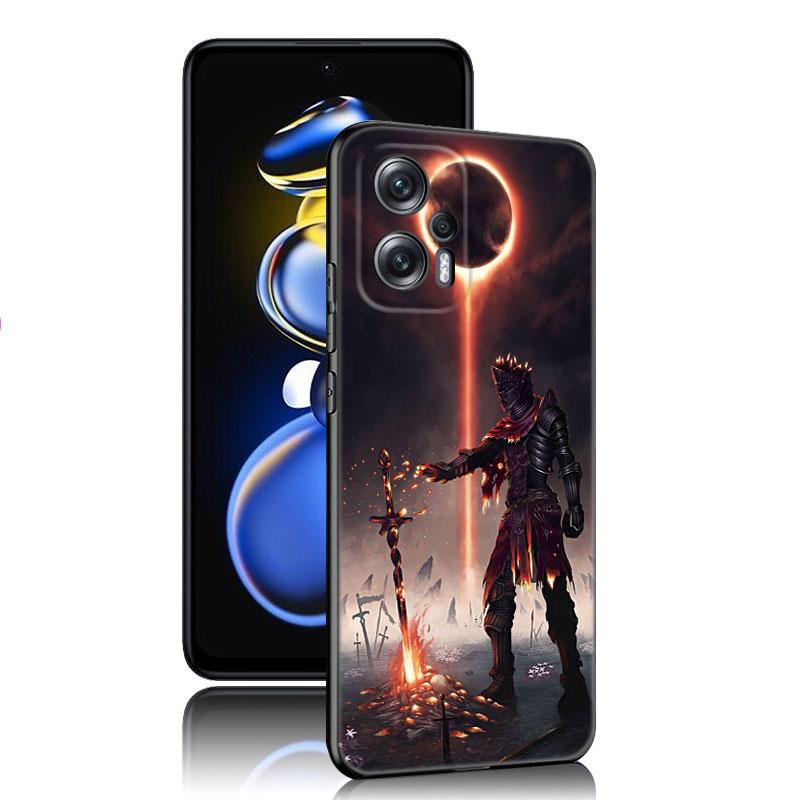 Game Dark Souls Black Silicone Phone Case For Xiaomi POCO X3 X4 NFC F3 F4 GT F5 M3 M4 M6 X5 X6 Pro 5G C55 C65 M5