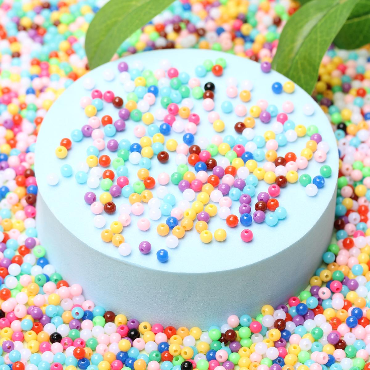 

Handmade 3000 шт. 4 мм женские модные однотонные круглые свободные бусины для изготовления ювелирных изделий для девочек «сделай сам»