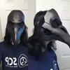 Plague Doctor Mask Păsări Cioc Mască cu nas lung Crow Reaper Nevermore Skin Măști negre