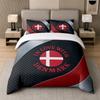 3Pcs Bedding SetDenmark Football Soft Bed Sheet and Two Pillowcases Home Bedroom Decor