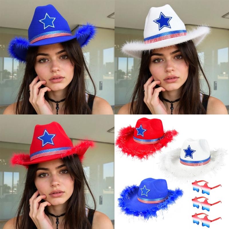 Patriotic Independence Day Outfits American Flag Costumes Accessories 4th of Jul Costume for Dresses Up Cosplay Party