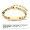Xiaomi Vnox Customized Birthstone Bracelets for Girl,Anti Allergy Stainless Steel Newborn Nameplate Bracelet,Custom Birthday Gifts