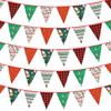 10 Meter Fabric Triangle Flag Garland with 36 Triangular Flags for Events Classroom Decoration and Festive Backgrounds