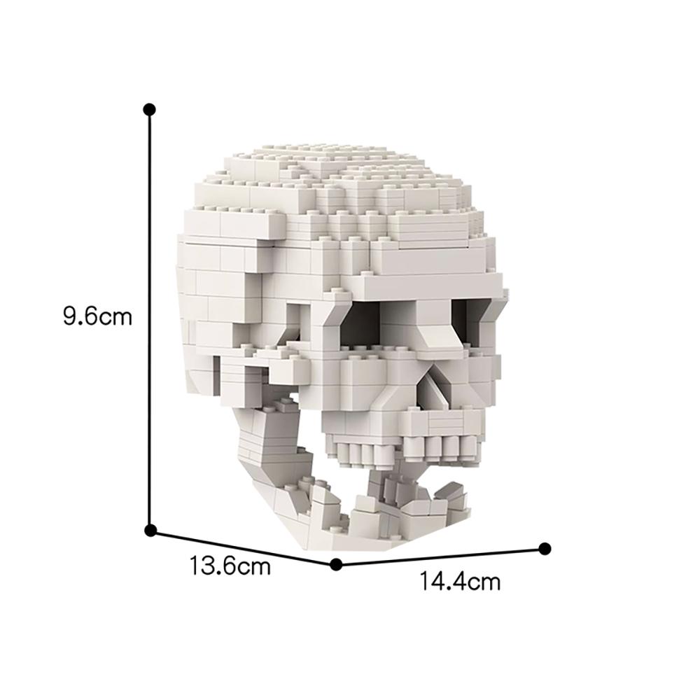 Non-Toxic Moc 41161 Human S Skull Brain Building Blocks Scientific Simulation Terror Skeleton Enlighten Educational Toy Children Game Gift PDF Insturction