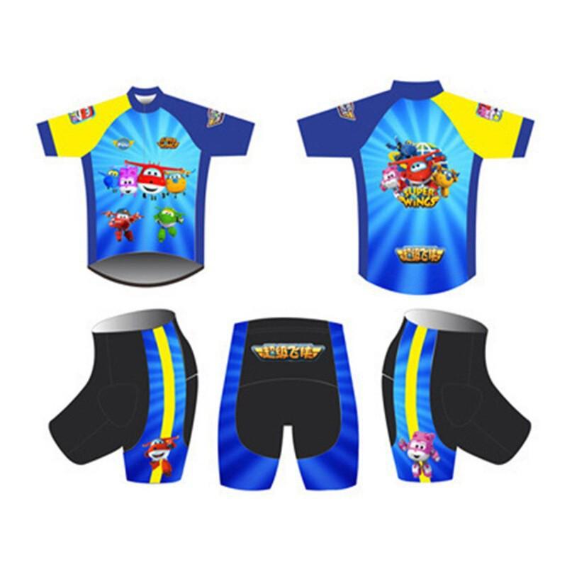 Kids Balance Bike Riding Outfit Set Short Sleeve Breathable Racing Suit Boys Girls Cycling Skating Performance Costume XXS 90 cm
