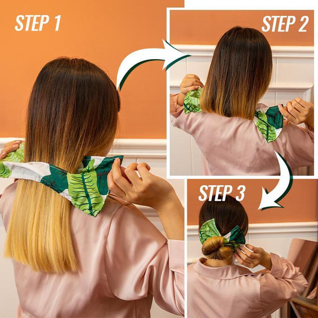 Deft-Bun Fashion Hair Bands Women Summer Knotted Wire Headband Print Hairpin