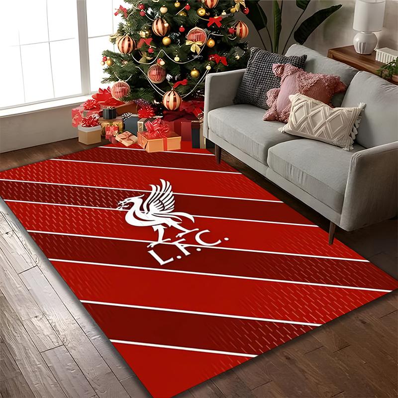 Liverpool FC Rug Ideal for Reading Room, Multi-purpose Office Chair Sofa Carpet, Anti-slip Printed Home Area Rug