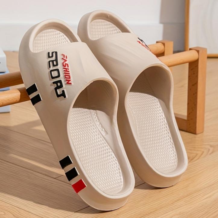 

Мужские летние модные тапочки в стиле кроссовок для дома и улицы, нескользящие круглые носки, повседневная домашняя обувь для ванной комнаты 44-45 хаки