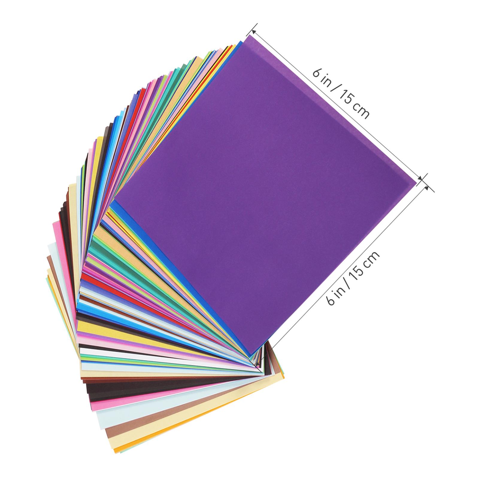 

50 Sheets Colorful Origami Paper 15x15cm Single Sided Vibrant Colors for Manual Skill Development Fun Learning