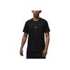 Camiseta Cómoda de Moda Versátil Suave de Manga Corta para Hombre Tops Negro IB7521-010