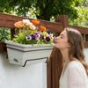 New Iron Hanging Planter Slip-on Design No Drill Window Box Bracket Heavy Duty Planter Box Bracket Balcony Railing