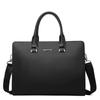 Men's PVC Horizontal Business Casual Briefcase - Large Capacity Laptop & Document Bag