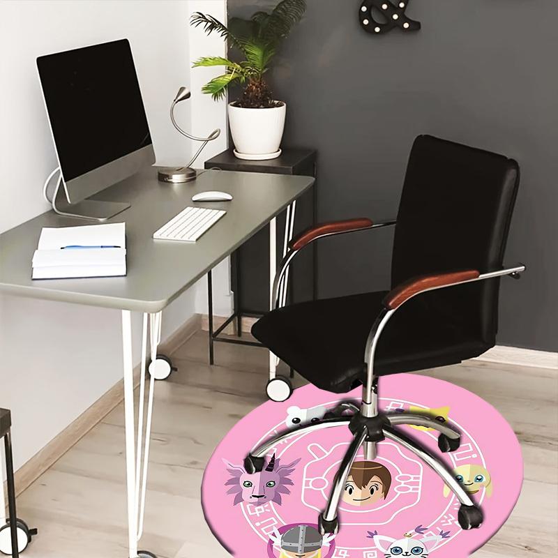 

1pc Magical Circle with Characters Round carpet, Made of Polyester,Perfect for Decorating Office Chairs, Living Rooms 80cm