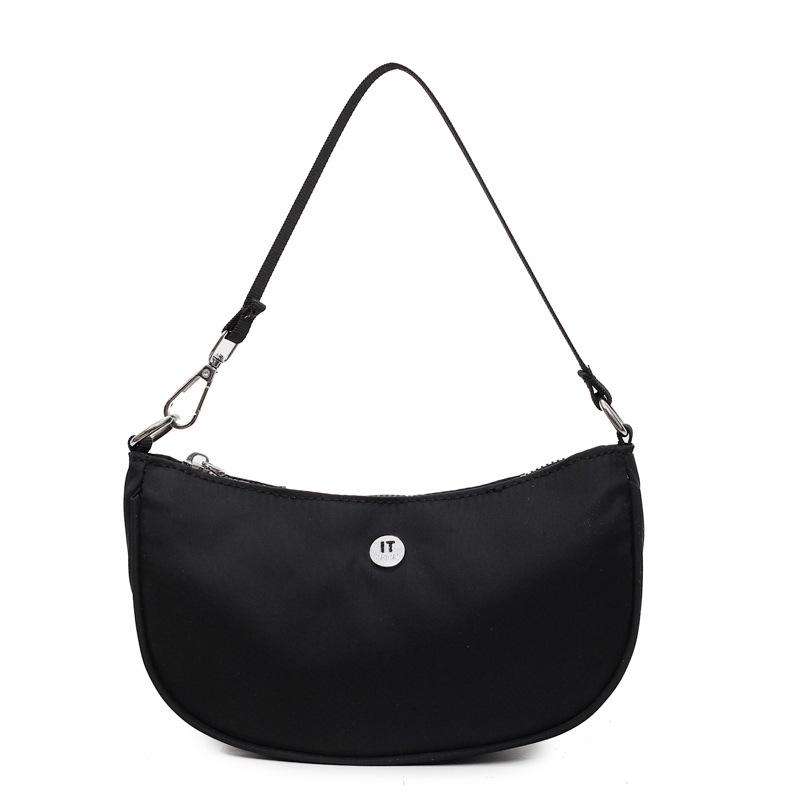 

Summer New Crescent Bag Versatile Nylon Casual Commuter Handbag Fashion Premium Textured Shoulder Bag Women one size fits all чорний
