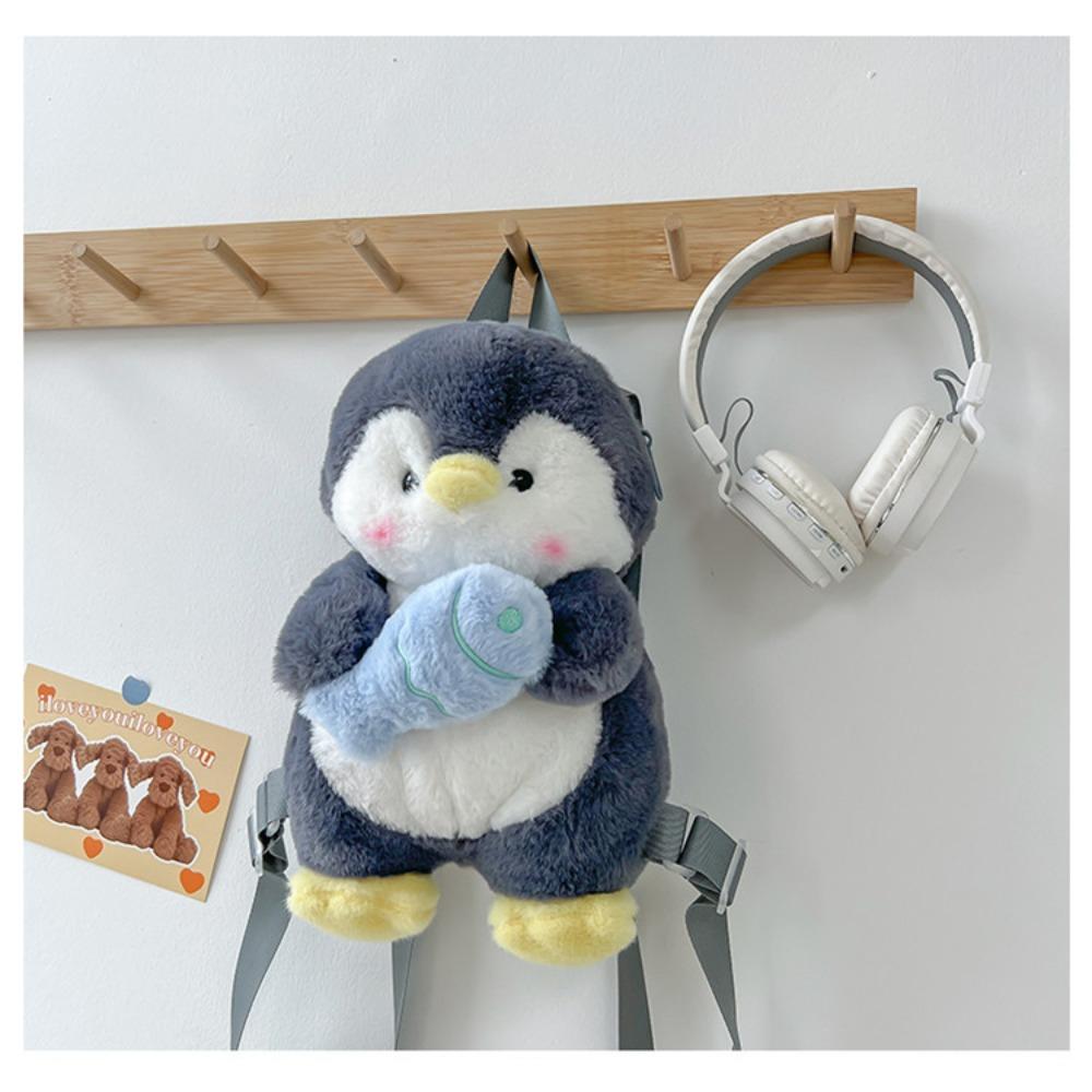Cute Plush Toy Cartoon Plush Animal Shoulder Bag New Penguin Backpack