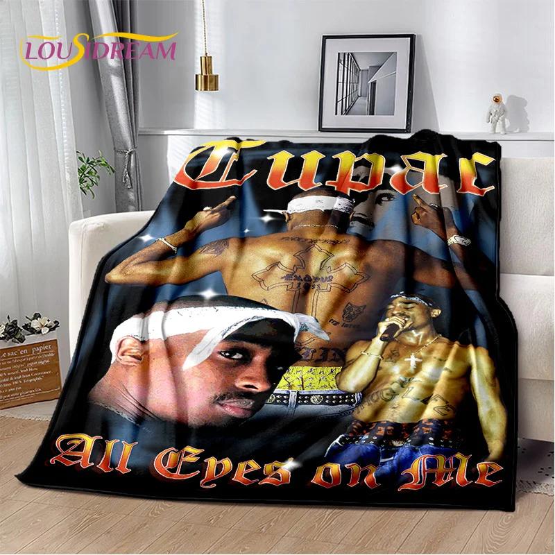 Rapper Eminem Tupac 2pac Hip-Hop Music Rap God Blanket,Soft Throw Blanket for Home Bedroom Bed Sofa Picnic Travel Cover Gift