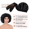 Satin Cap Silk Cap for Sleep Double Layered Satin Lined Hair Cap with Tie Bonnets for Women Natural Curly Hair 3pcs