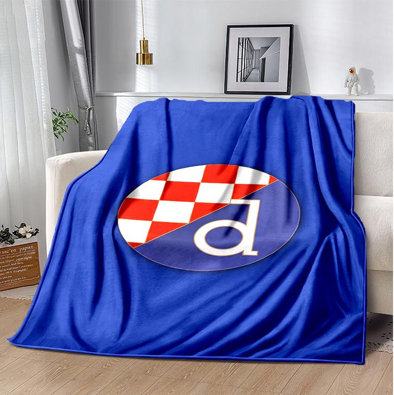 Dinamo Zagreb Flannel Blanket Soft Warm All-Season Throw, Design for Camping, Car Travel, Hiking Sofa, Bed, Office Perfect Gift for Parties