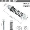 2PCS M10X1.25 Exhaust Manifold Bolts,Heavy Duty Exhaust Bolts And Nuts Kit With Springs For Muffler System Repairing,Universal Muffler Studs