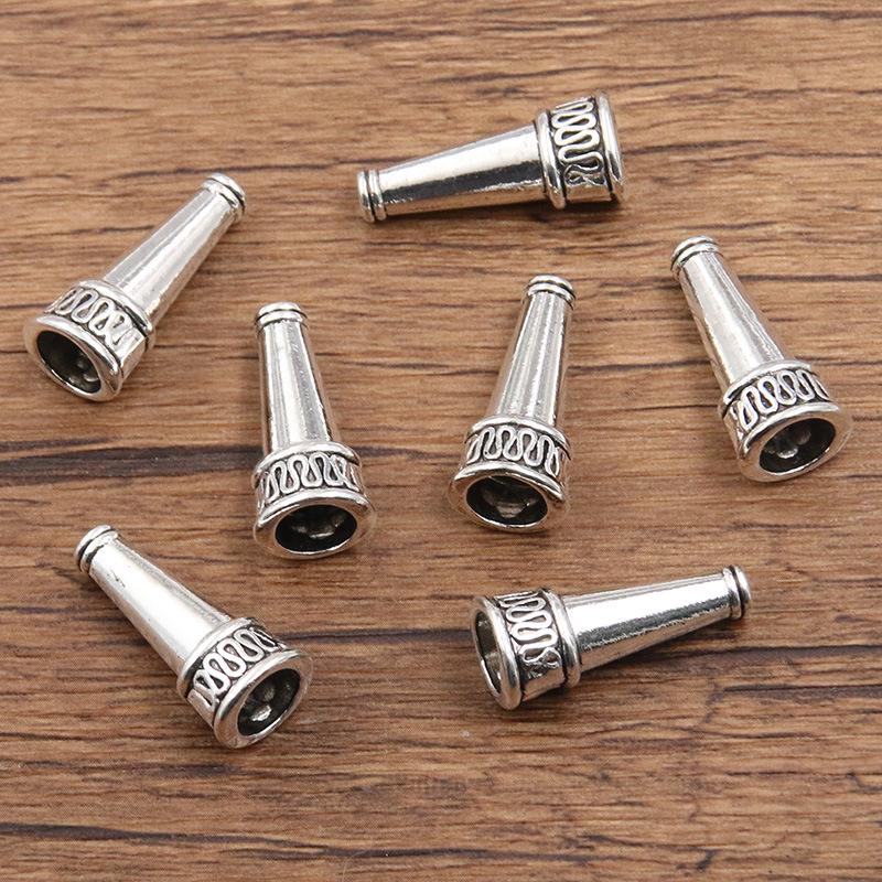 

Античні срібні роздільники-квіти: Багатостильовий, порожнистий дизайн для DIY браслетів та намист