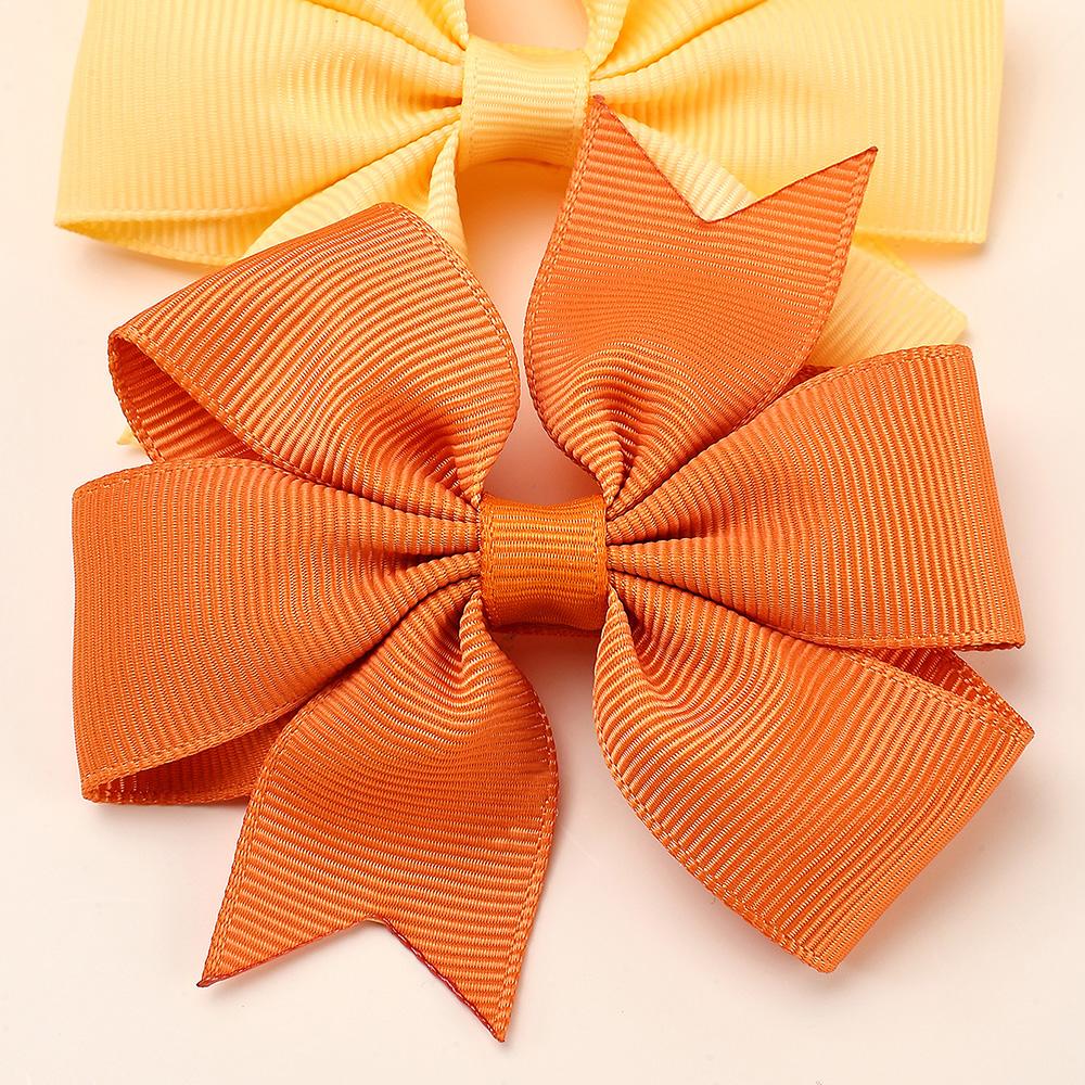 24Pcs Sweet Bow Hair Clip For Baby Girl Colorful Cute Ribbon Hairpin Side Fragmented Hair Barrettes Children's Headwear