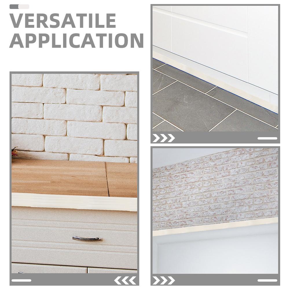 Wall Trim Stickers Self Adhesive Pvc Flexible Baseboard Molding For Living Room Bathroom Ceiling Peel Stick Beadboard