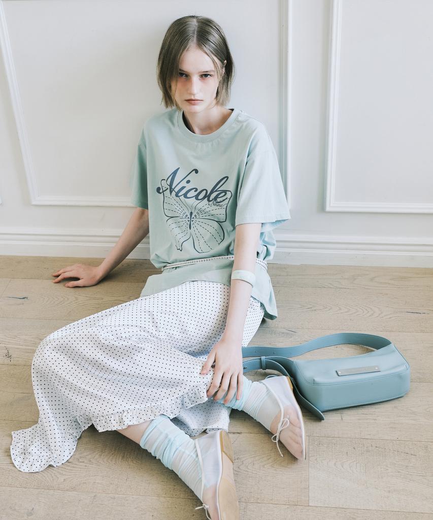 Nick&Nicole Crystal Pound Leather Bag_Mint