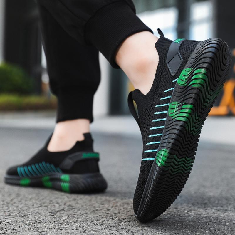 Fashion Men Shoes 2025 Spring Autumn New Fashion Comfortable Lightweight Sewing Fly Weave Casual Shoes Breathable Mesh Non Slip Sneakers