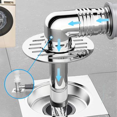 Washing Machine Drainage Pipe Floor Drain Sealing Connector Bathroom Sewer Anti Overflow Special Connector Stainless Steel