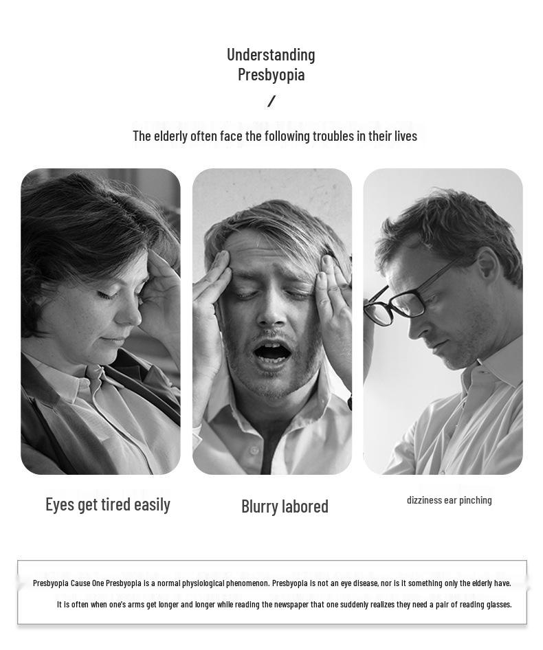 TR90 Square Frame High-Definition Anti-Blue Light Ultralight Reading Glasses