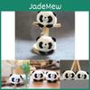 Charming Plush Panda Head Keychain Fluffy And Soft Bag Decoration Toy