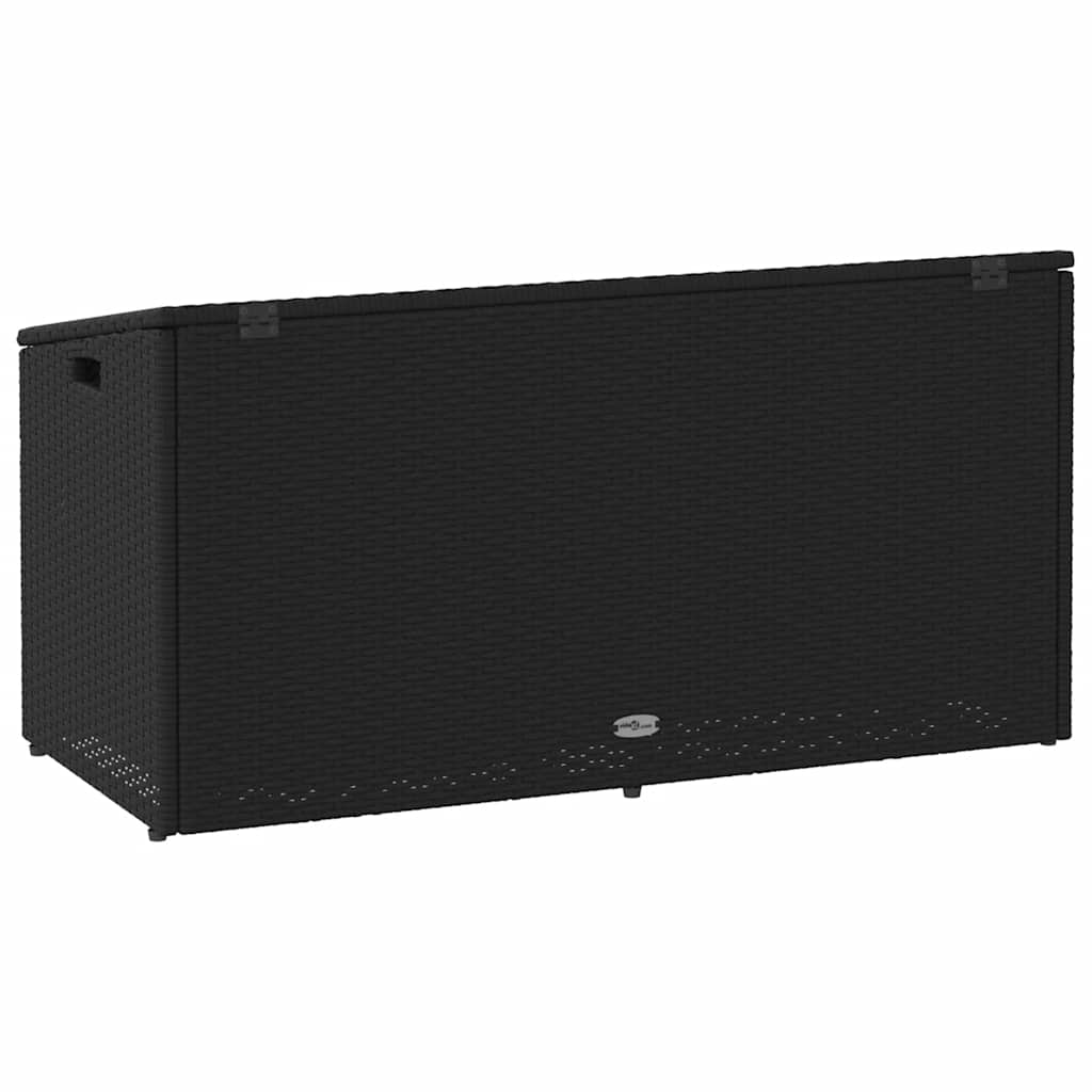 Garden Storage Box Black 110 X 50 X 58 Cm Poly Rattan