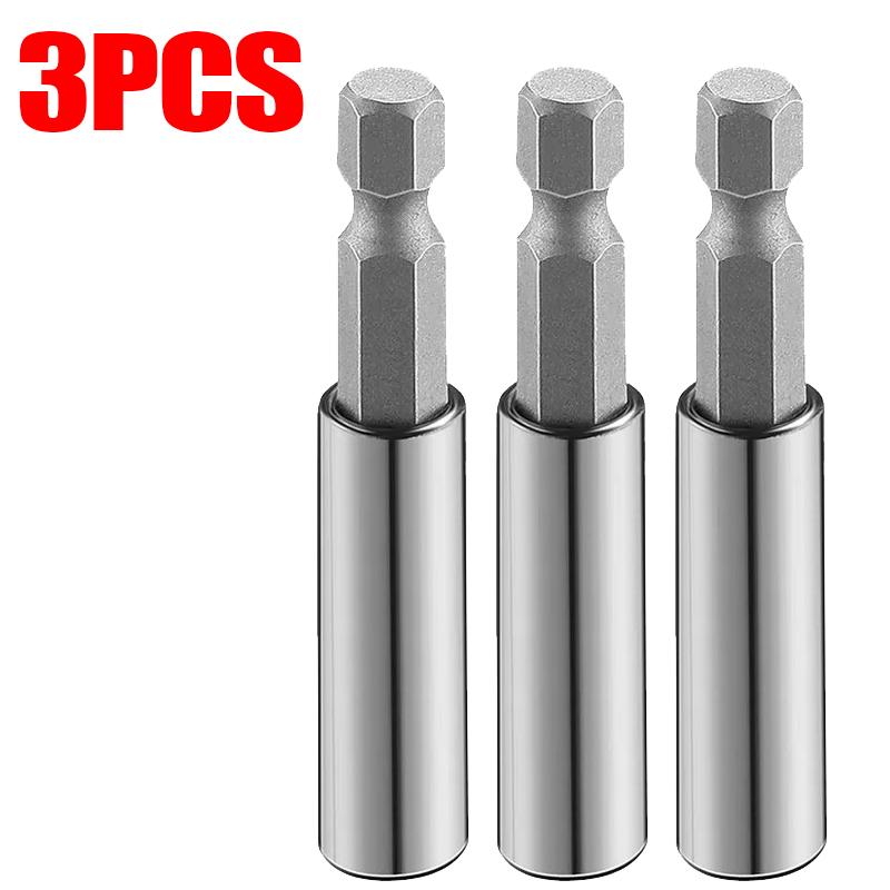1/20x Magnetic Screwdriver Bit Holder Set Hex Shank Extension Carbon Steel Quick Release Drill Bit Adapter for Screws and Nuts