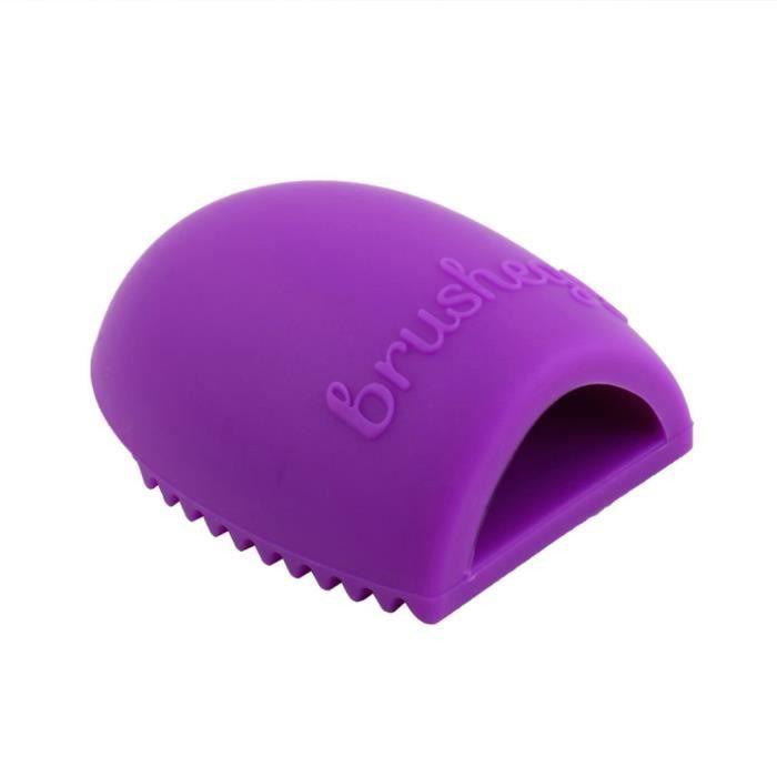Gant de Nettoyage - Esthétique - Pinceau de Maquillage - Silicone - Violet - Compact