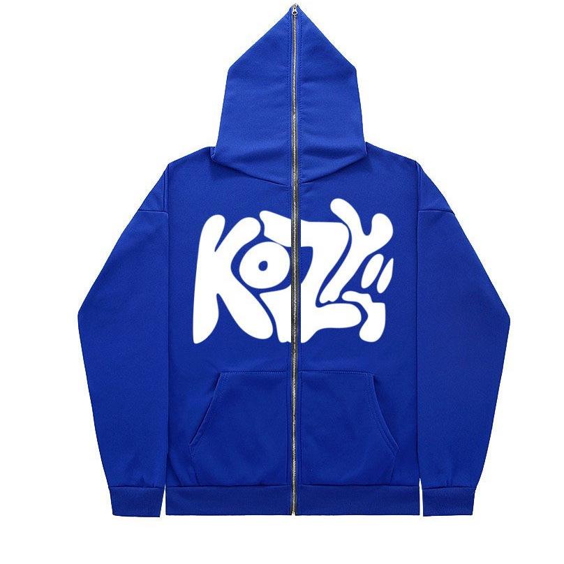 2025 American Style Oversized Autumn Winter Full Zip Fleece Hoodie Cardigan