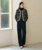 Deuloupisumeon Striped Fluffy Wool Knit Jacket [Black]