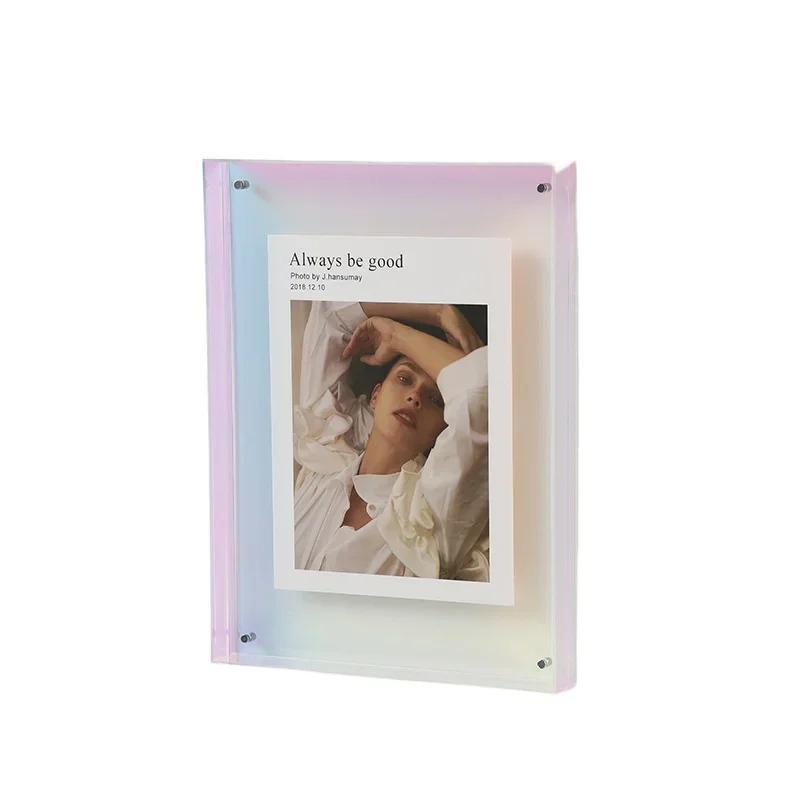 Transparent Acrylic Photo Frame DIY Poster Painting Hall Bedroom Wall Decoration Ins Style Table Picture Frame