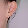 New Cross Fritillary Exquisite Small Simple Fashion Temperament Versatile Zircon Stud Earrings Women