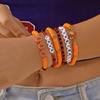 Fashionable Stretch Beaded Sports Bracelet Adjustable Wrist Bangle Soccer Softball Inspired Jewelry For Everyday