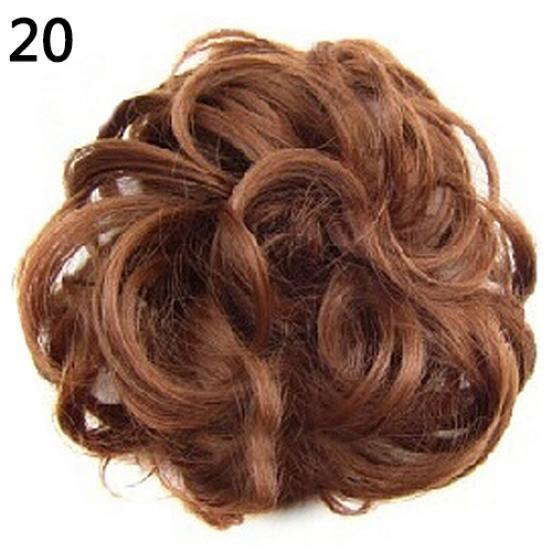 Hair Extension Woman Bun With Wavy Hair Synthetic Bud Hair Chignon Wig