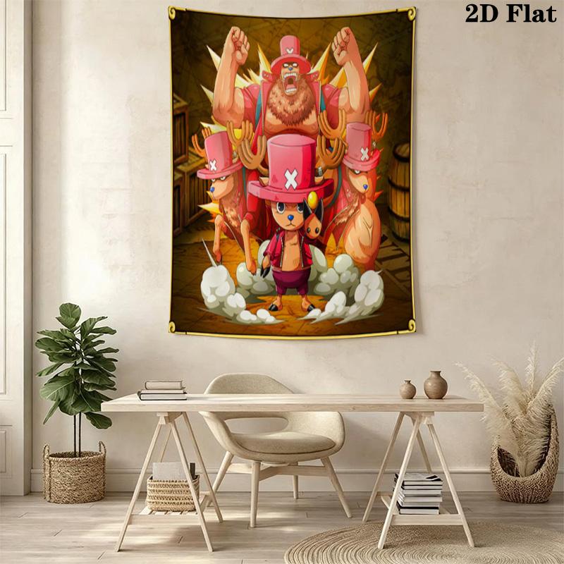 One Piece Luffy Tapestry Wall Tapestry Fashion Print Wallmounted Wall Covering Decoration Atmospheric Background Cloth Work Of Art