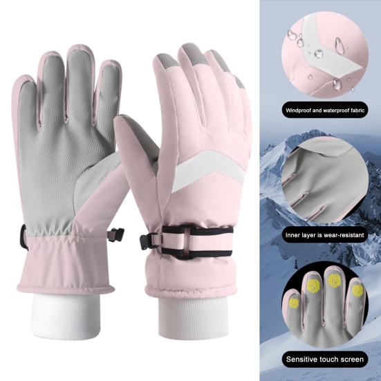 Winter Ski Gloves for Men Women Waterproof Windproof Touch Screen Snow Gloves Outdoor Thermal Gloves for Snowboard