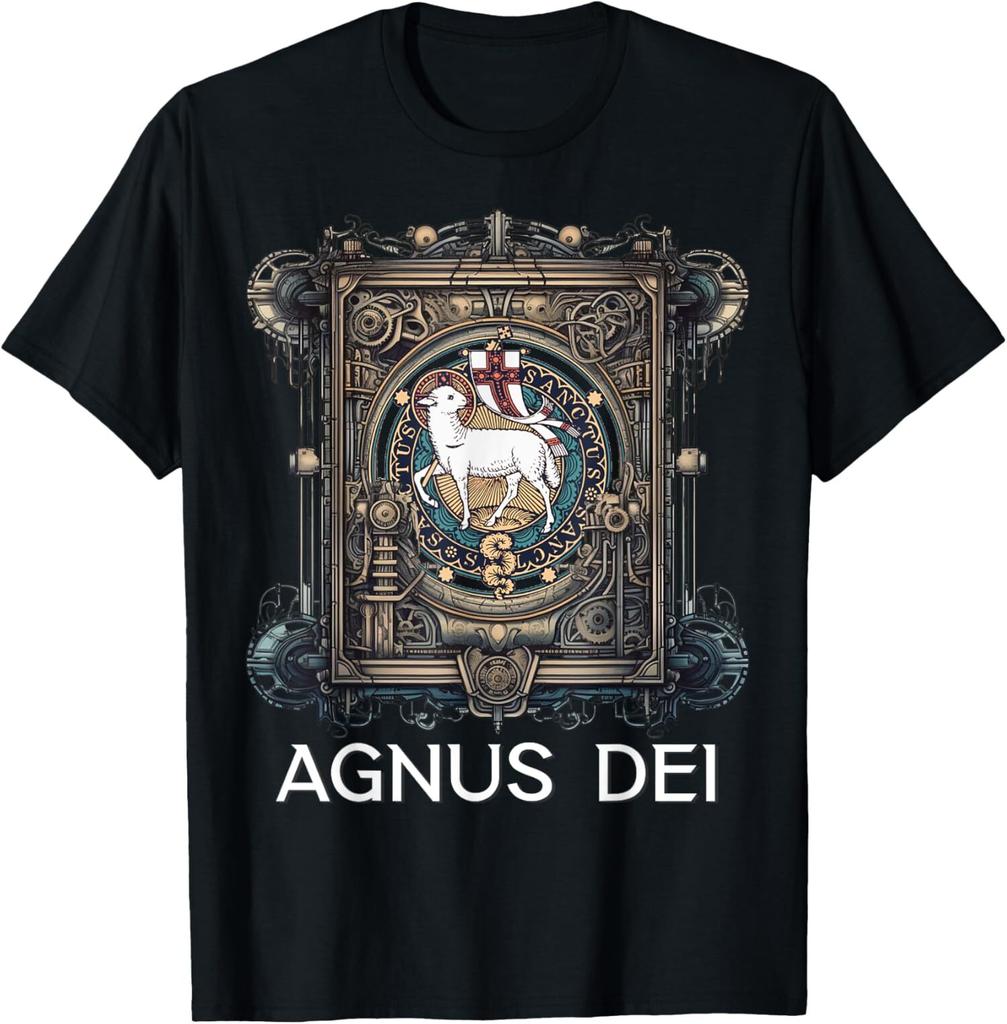 NEW LIMITED Agnus Dei Sanctus Traditional Latin Mass Catholic T-Shirt Mens Womens Tees Top Tops Tee